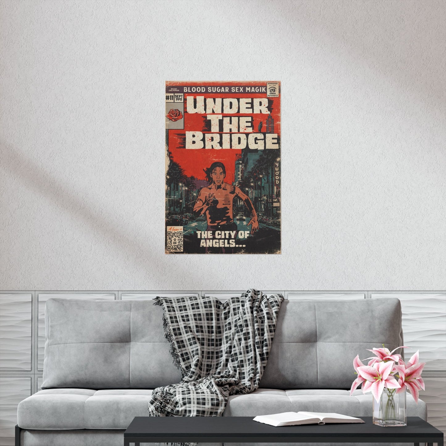 Red Hot Chili Peppers- Under The Bridge - Vertical Matte Poster