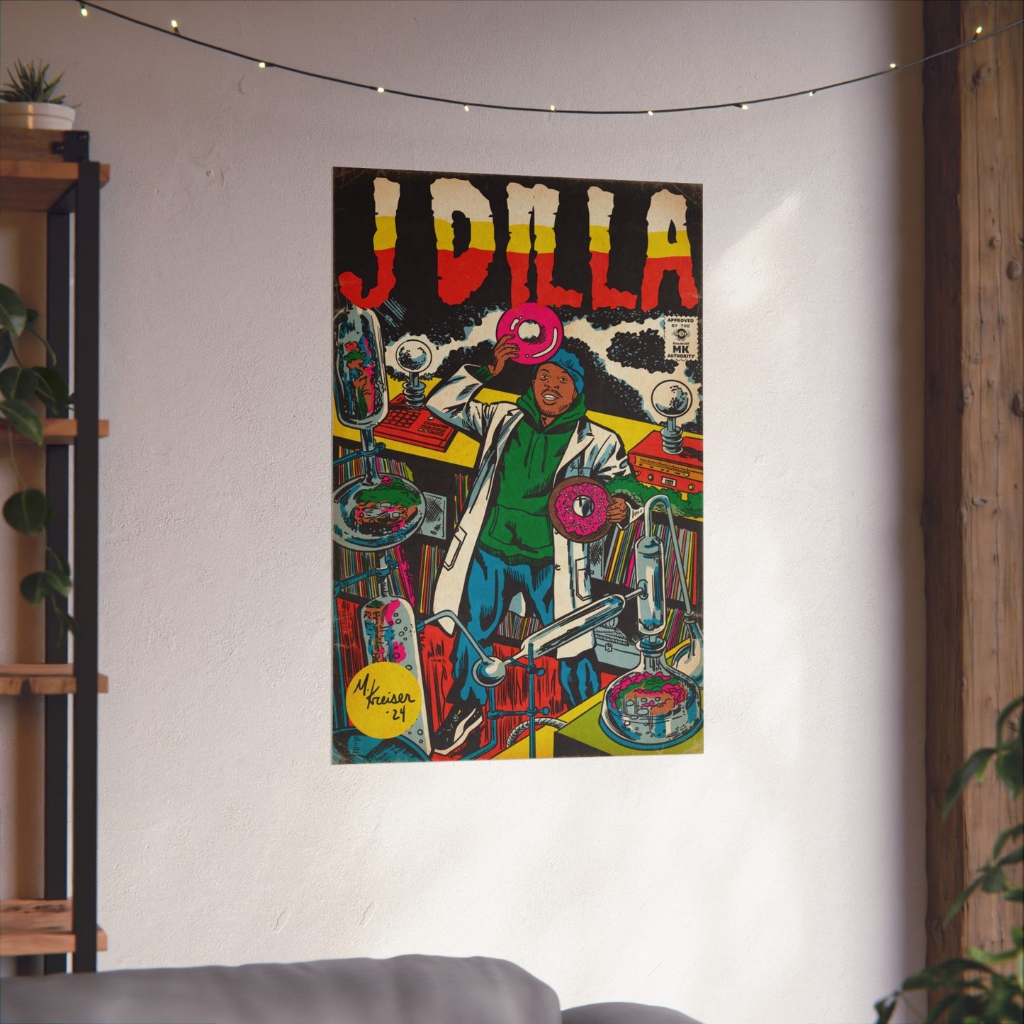 J Dilla - Comic Book Art - Matte Vertical Poster