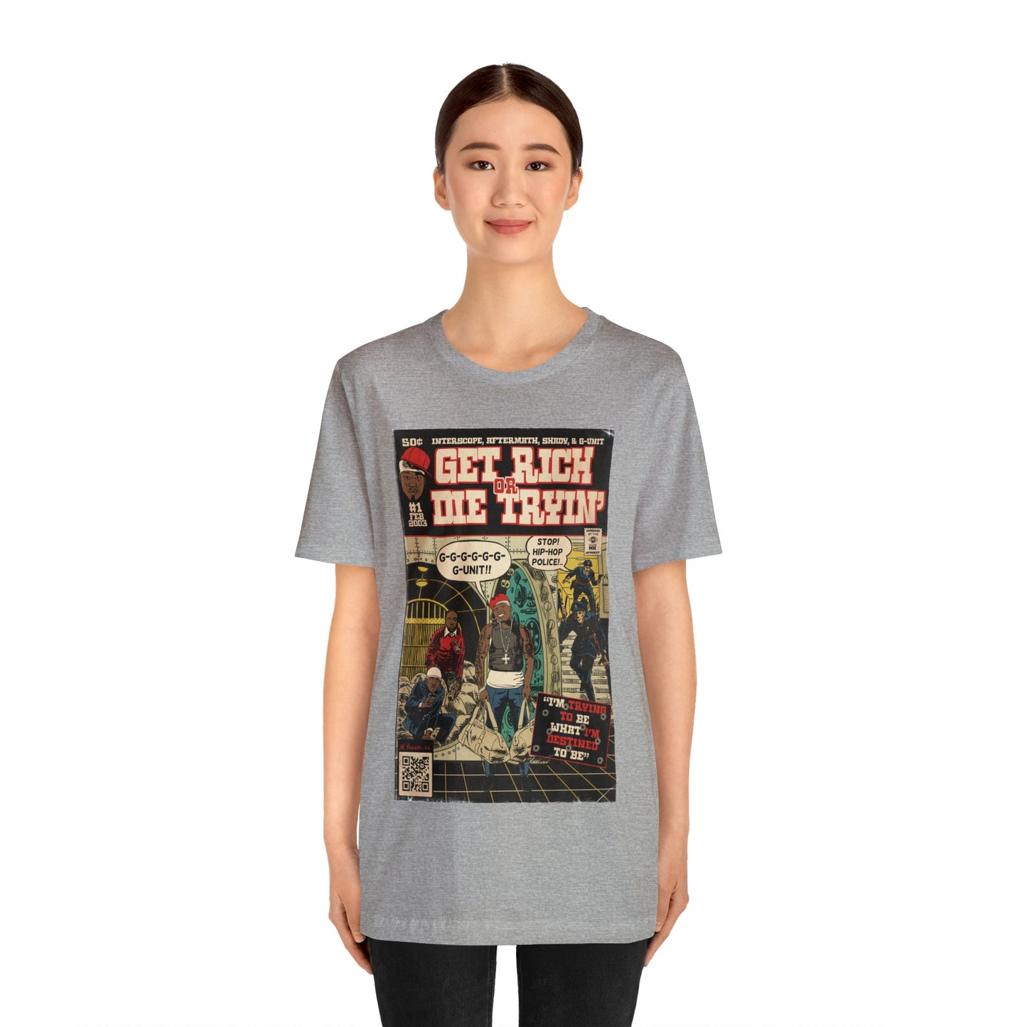 50 Cent - Get Rich Or Die Tryin - Comic Art - Unisex Jersey Short Sleeve Tee