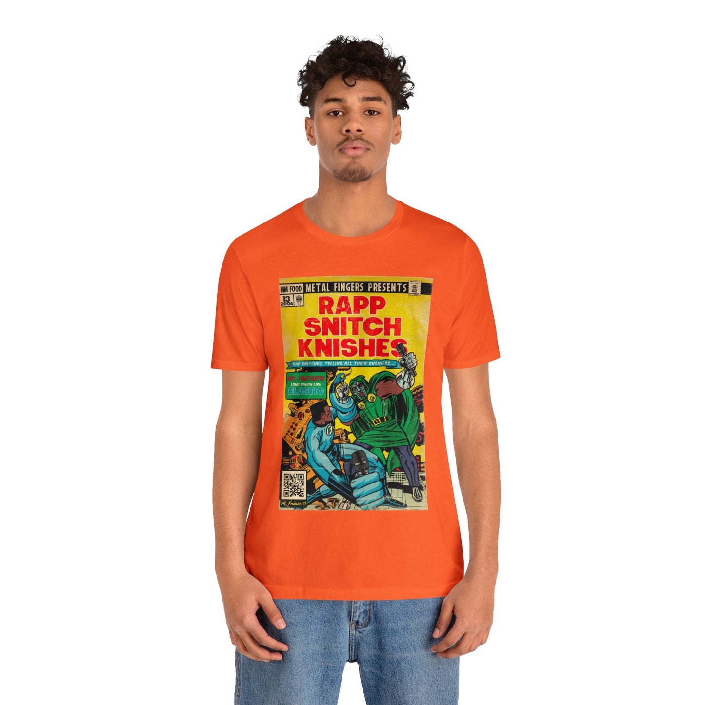 MF DOOM - Rap Snitch Knishes Comic Book Art - Unisex Jersey Short Sleeve Tee