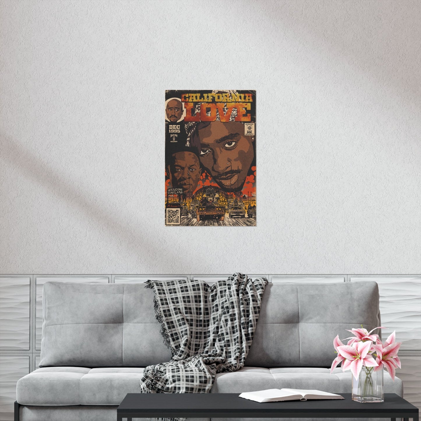 2pac & Dr. Dre - California Love- Tupac - Vertical Matte Poster