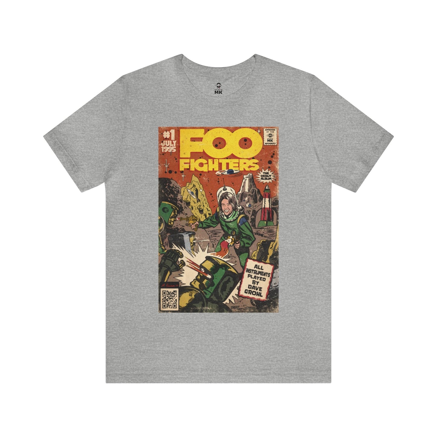 Foo Fighters- Self Titled Comic Book Art - Unisex Jersey Short Sleeve Tee