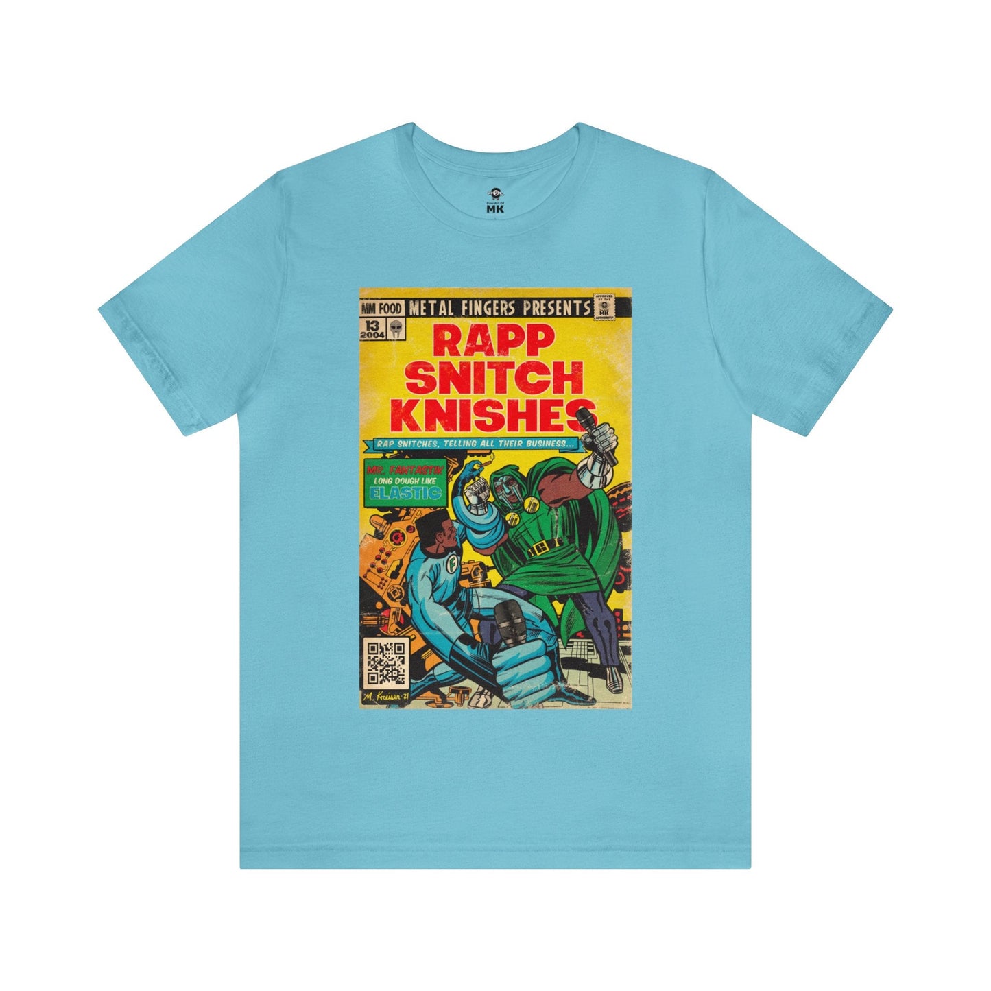 MF DOOM - Rap Snitch Knishes Comic Book Art - Unisex Jersey Short Sleeve Tee