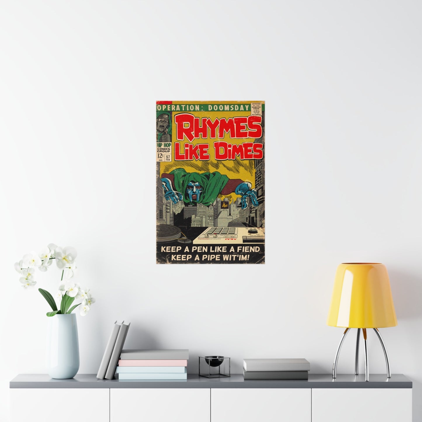 MF DOOM - Rhymes Like Dimes - Vertical Matte Poster