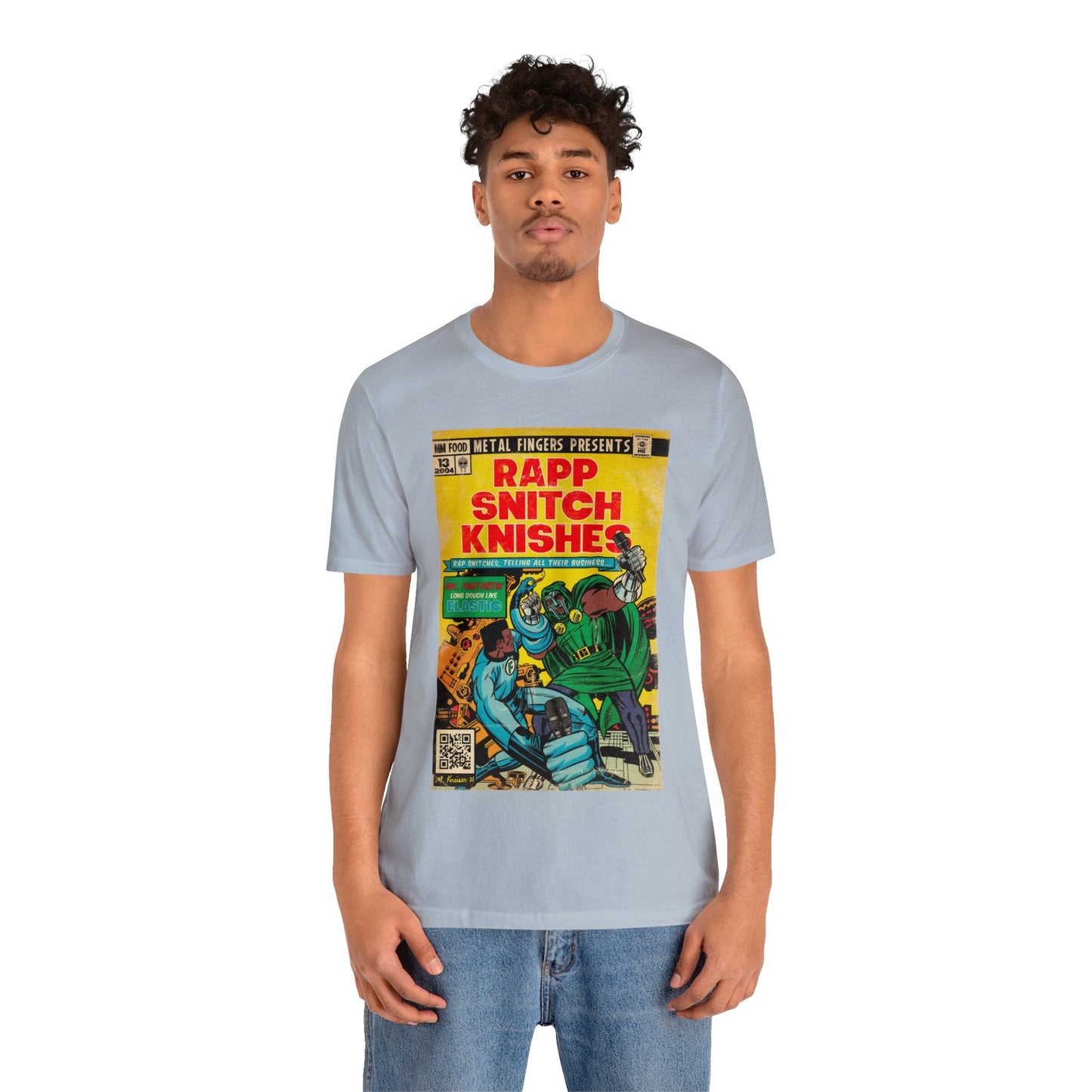 MF DOOM - Rap Snitch Knishes Comic Book Art - Unisex Jersey Short Sleeve Tee