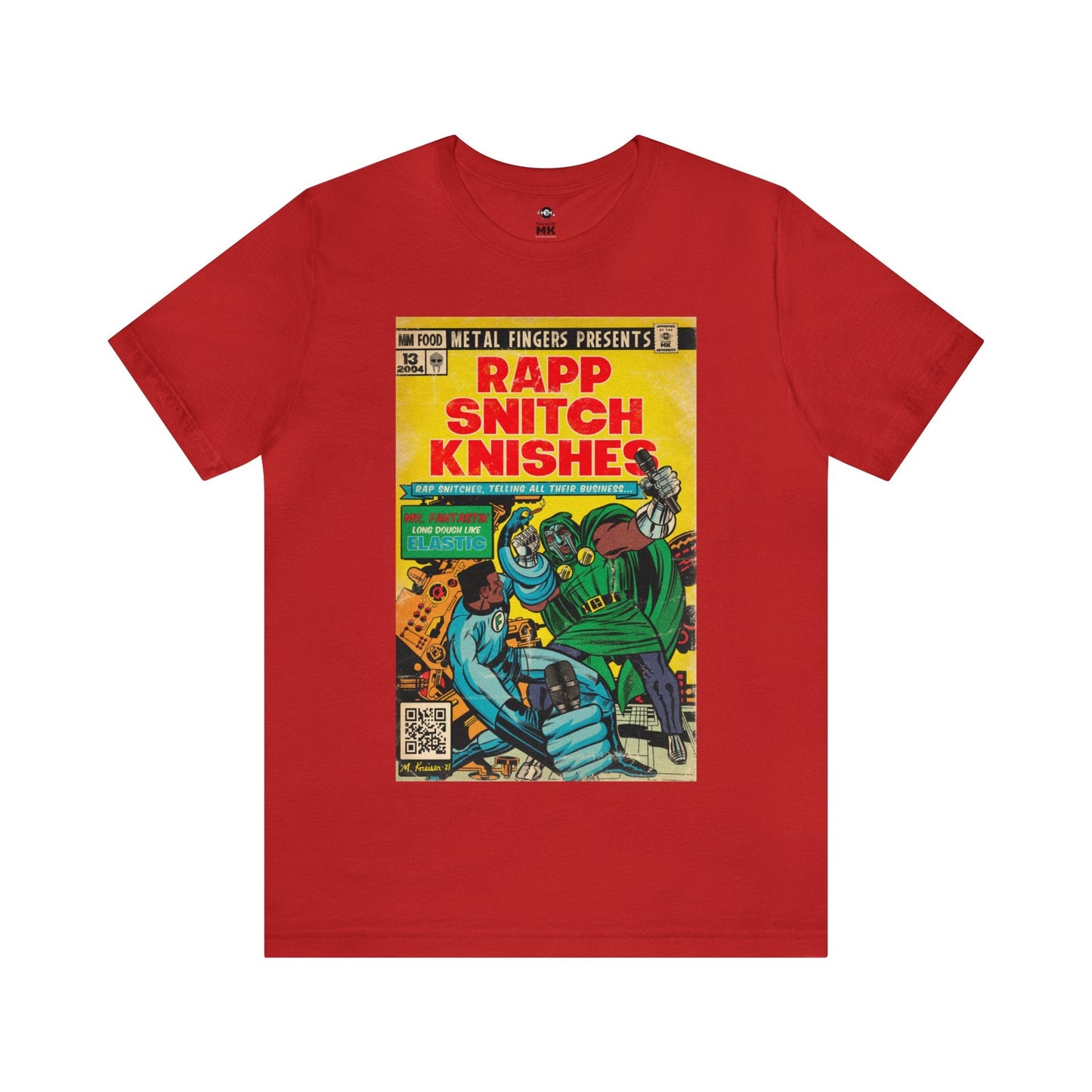 MF DOOM - Rap Snitch Knishes Comic Book Art - Unisex Jersey Short Sleeve Tee