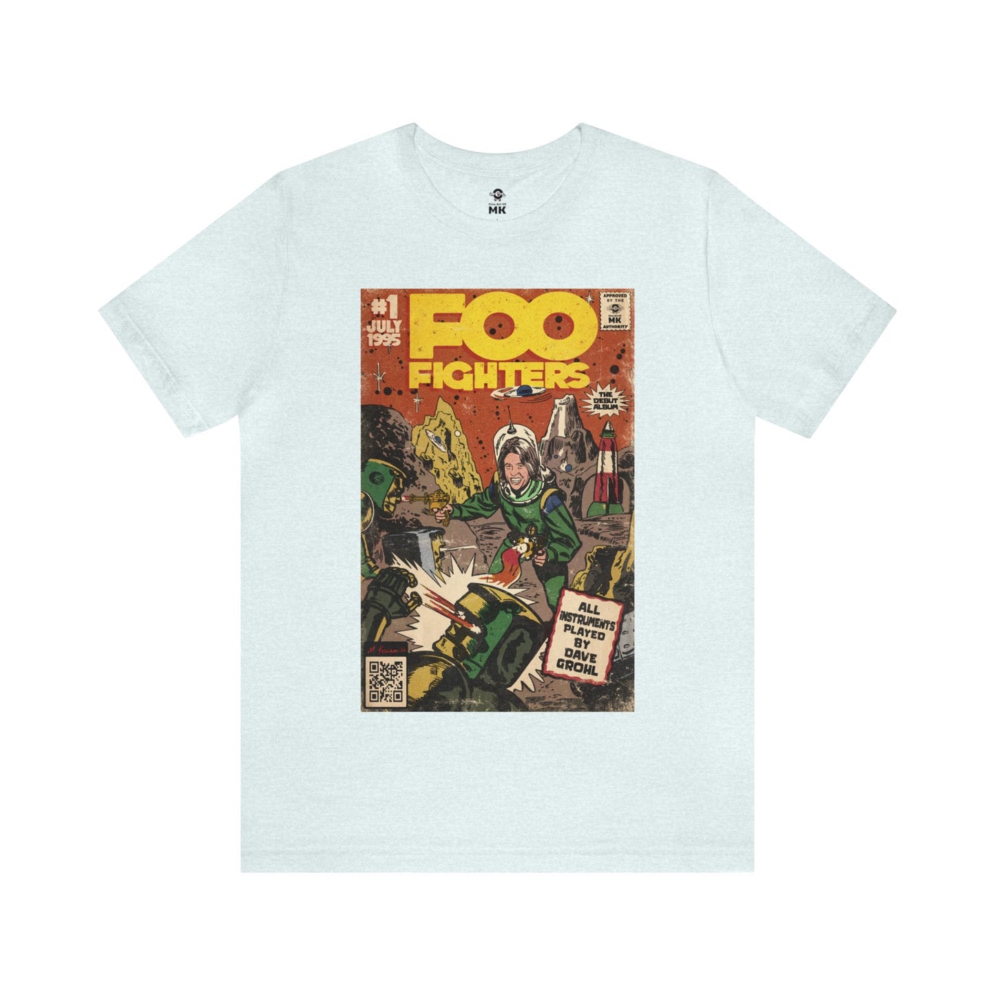 Foo Fighters- Self Titled Comic Book Art - Unisex Jersey Short Sleeve Tee