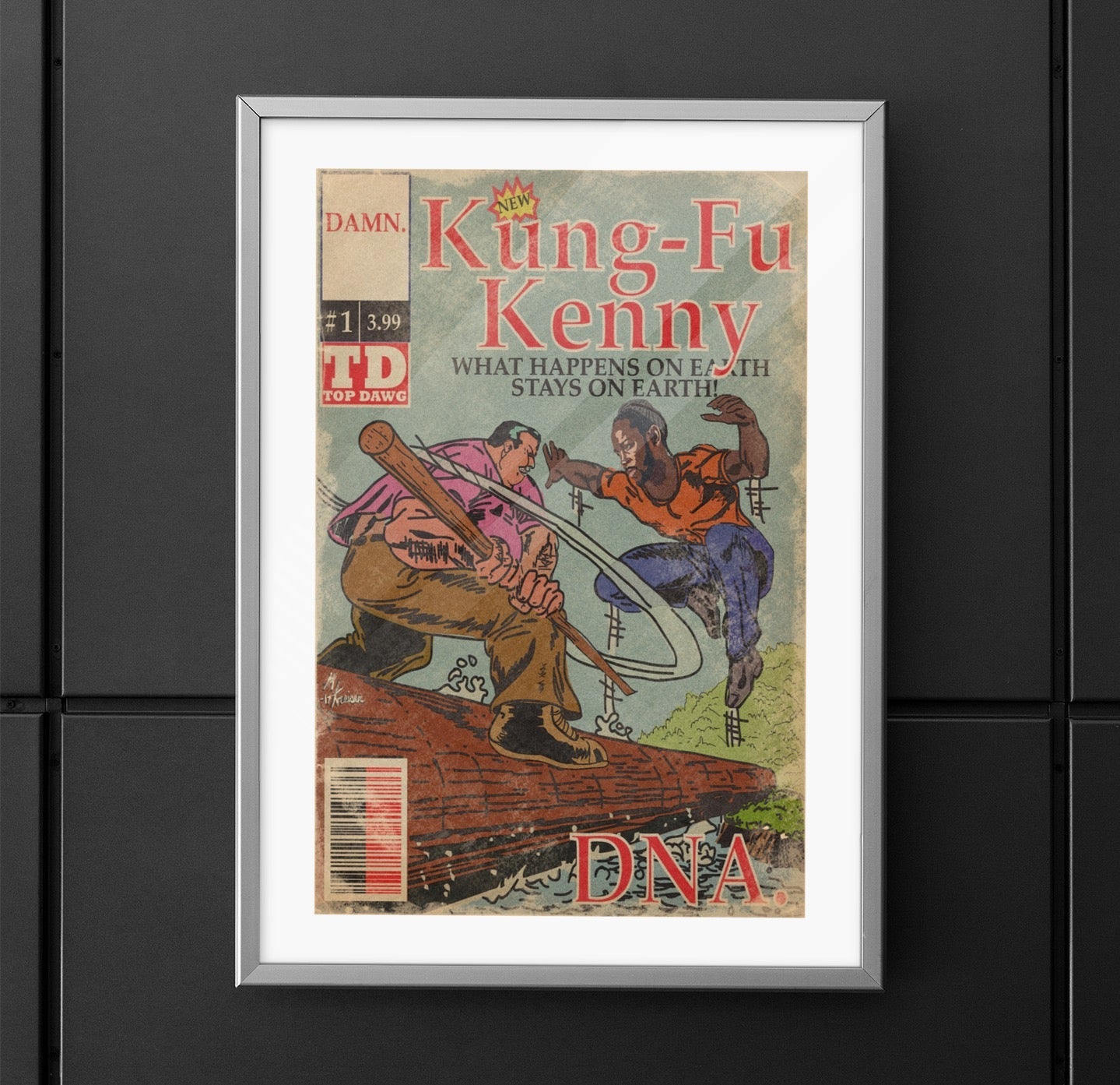 Kendrick Lamar - Kung Fu Kenny 1 -DNA - Vertical Matte Poster