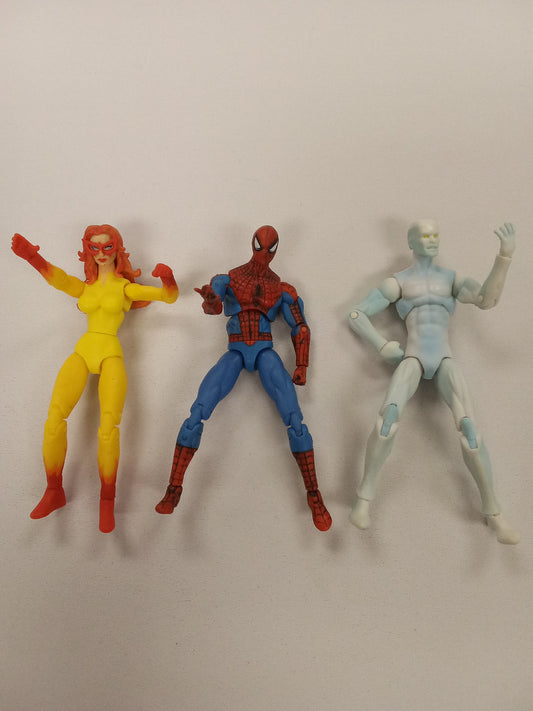 Firestar, Iceman, & Spider-Man Marvel Universe 3.75in Af