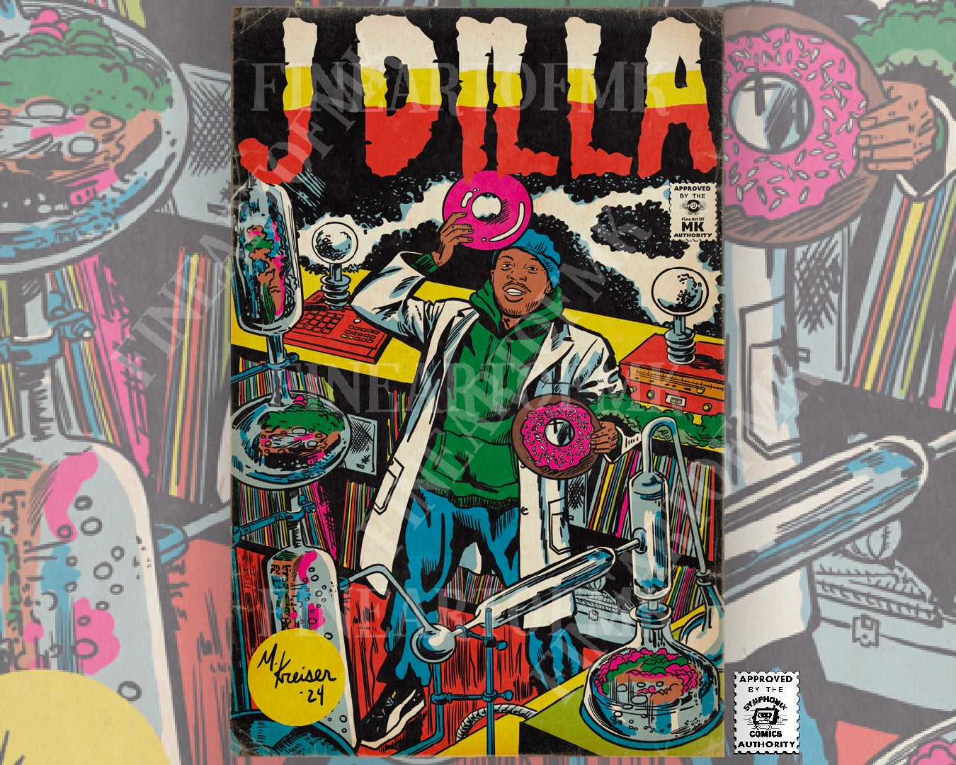 J Dilla - Comic Book Art - Matte Vertical Poster