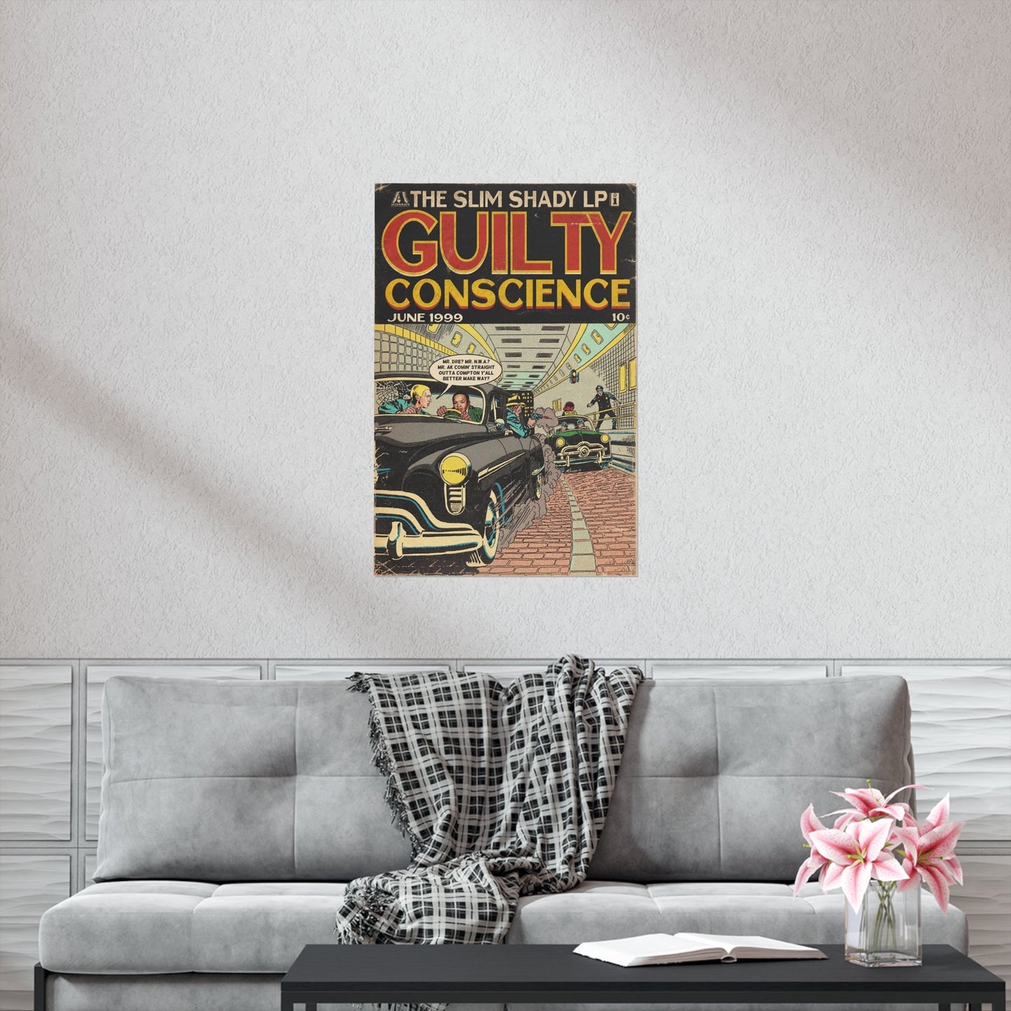 Eminem & Dr. Dre - Guilty Conscience- Vertical Matte Poster