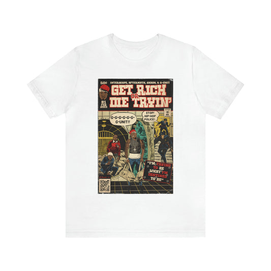 50 Cent - Get Rich Or Die Tryin - Comic Art - Unisex Jersey Short Sleeve Tee