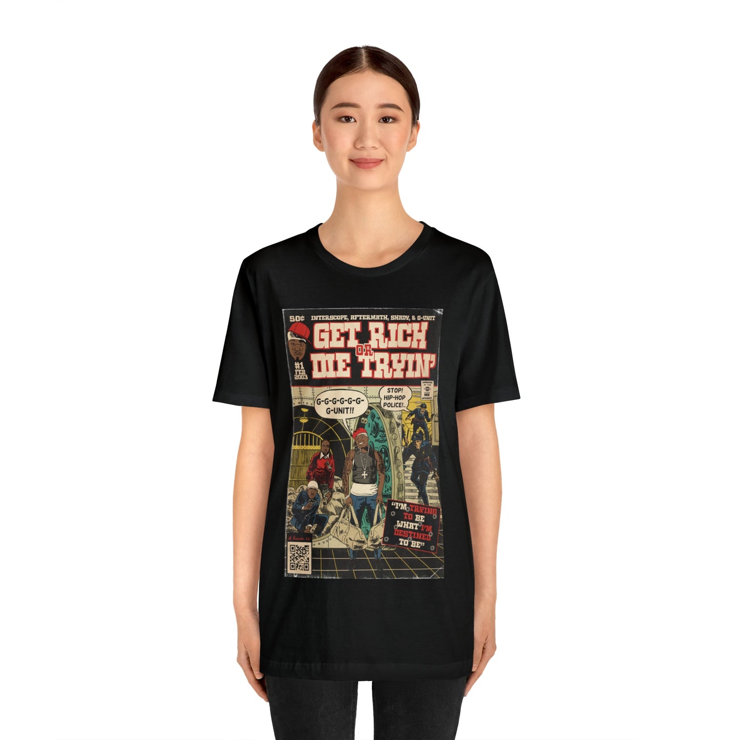 50 Cent - Get Rich Or Die Tryin - Comic Art - Unisex Jersey Short Sleeve Tee