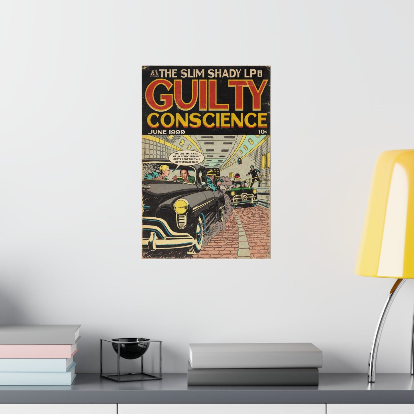 Eminem & Dr. Dre - Guilty Conscience- Vertical Matte Poster