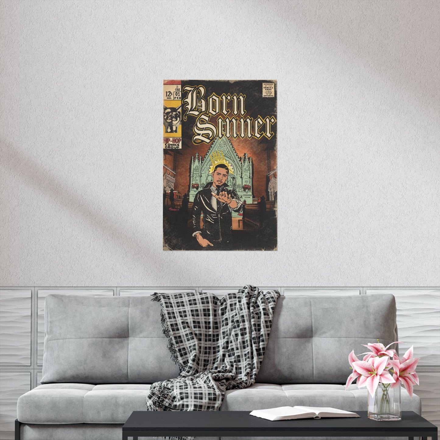 J. Cole - Born Sinner - Vertical Matte Poster