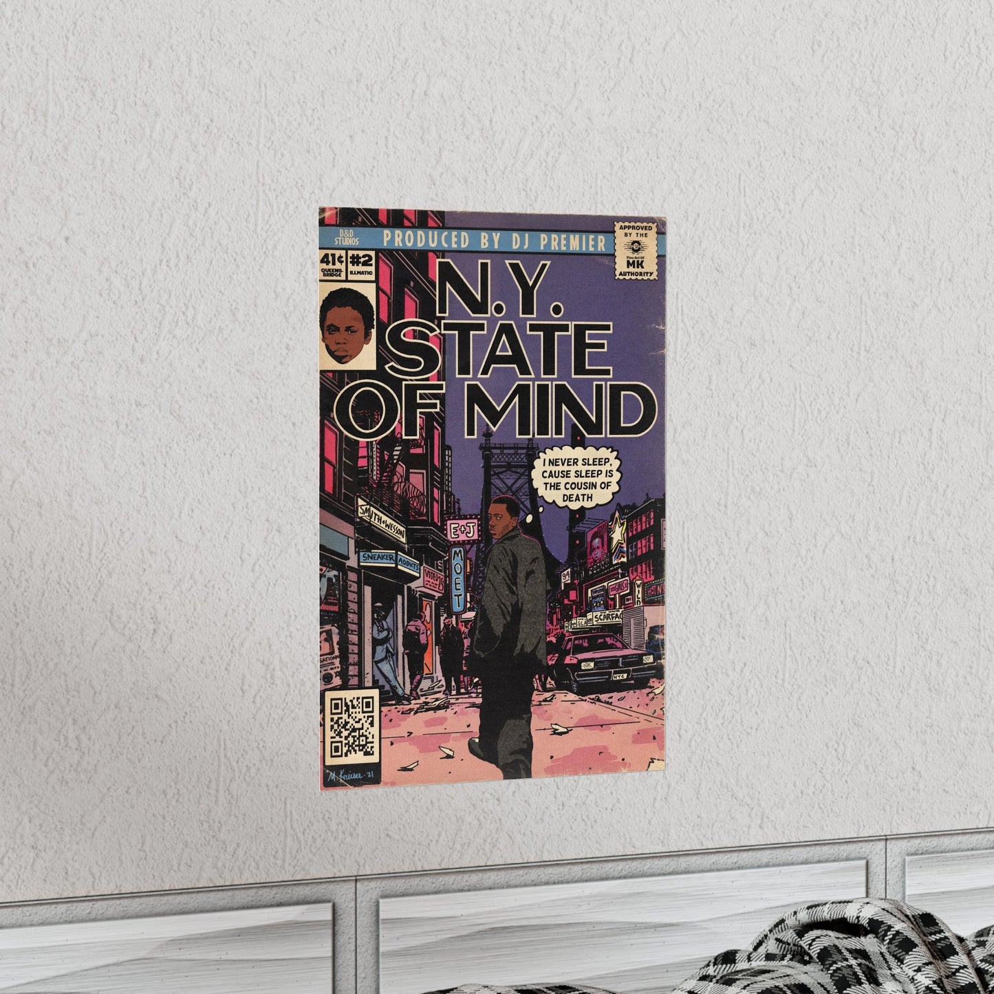 Nas - NY State Of Mind - Vertical Matte Poster