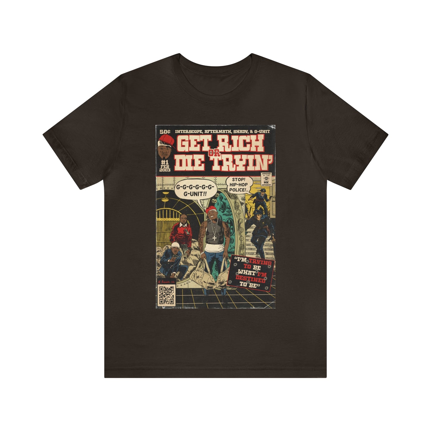 50 Cent - Get Rich Or Die Tryin - Comic Art - Unisex Jersey Short Sleeve Tee